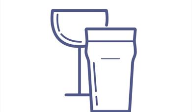 An image of an icon of a wine glass & a pint glass